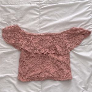 Off The Shoulder Cropped Shirt